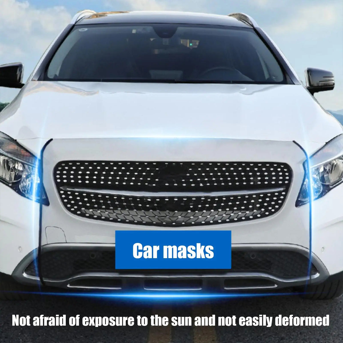 Car Front Grille Protection Mesh Net – Dustproof Bumper Cover Grille Protection Net QXL