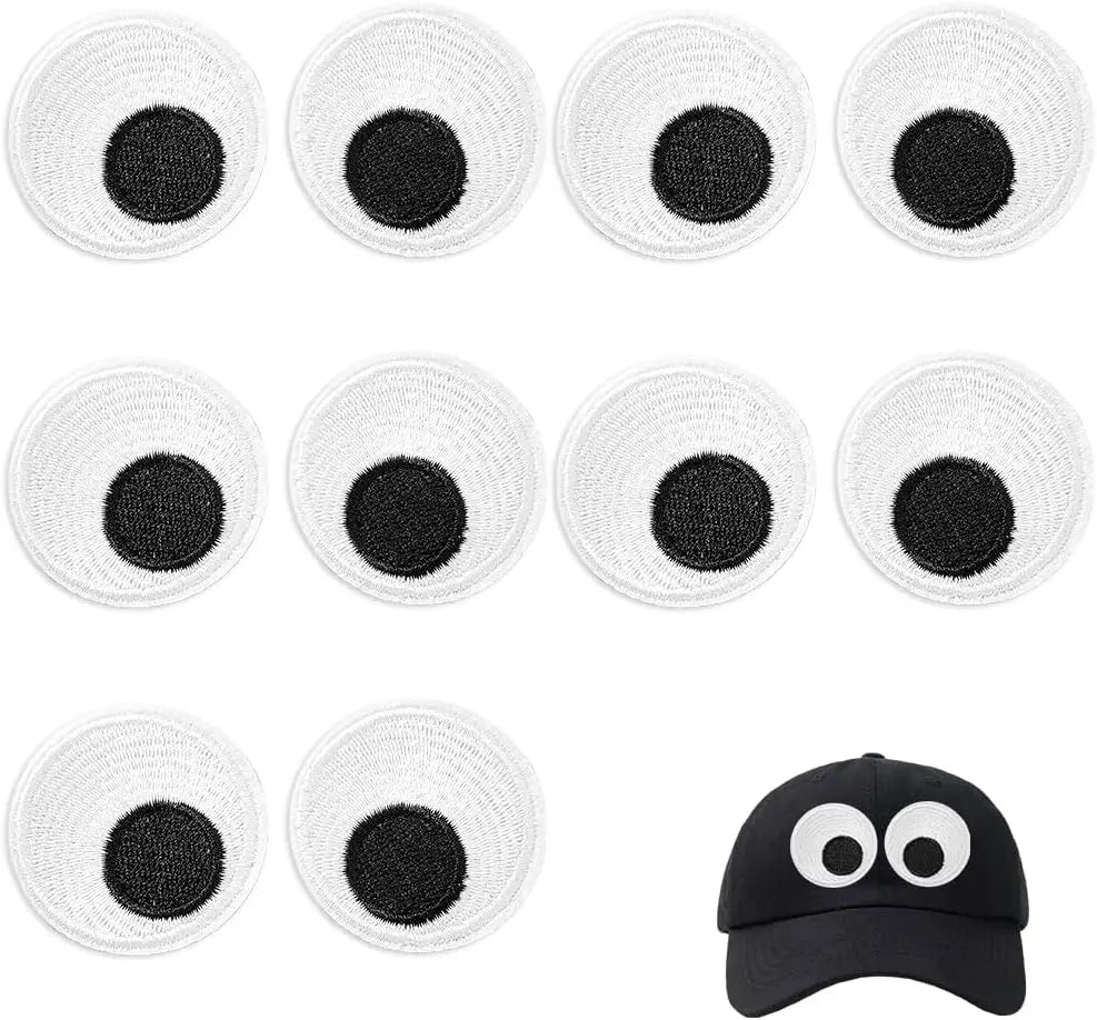 10-Pack Cartoon Eyeball Sew-On Embroidered Patches | DIY Appliqués Embroidered Sew-On Patches QXL AECH04-16882