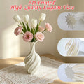 3D Printed Twisted Vase | 9.8" White Silk-Finish Home Décor Decorative Vase QXL white-Elegant