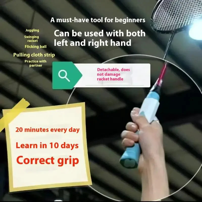 Badminton & Tennis Racket Grip Aid | Posture Correction Tool Racket Grip Aid QXL