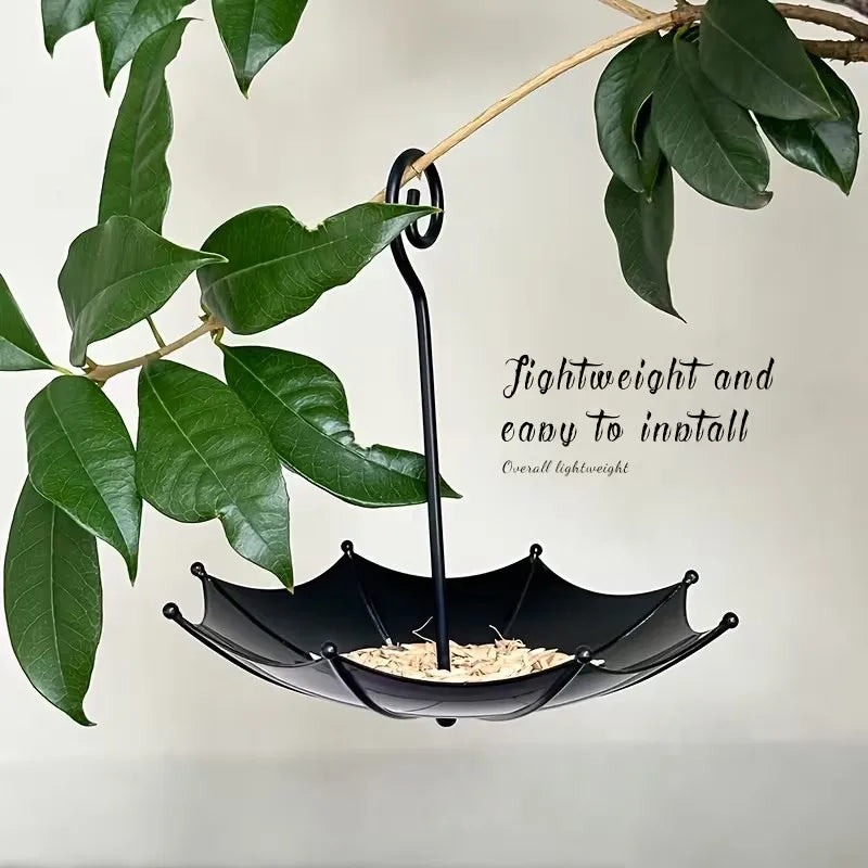 Umbrella Hanging Bird Feeder & Bath – Plastic Tray for Garden Hanging Bird Feeder QXL