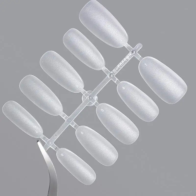 100-Pc Matte Almond Full Cover Soft Gel Fake Nail Tips Fake Nail Tips QXL