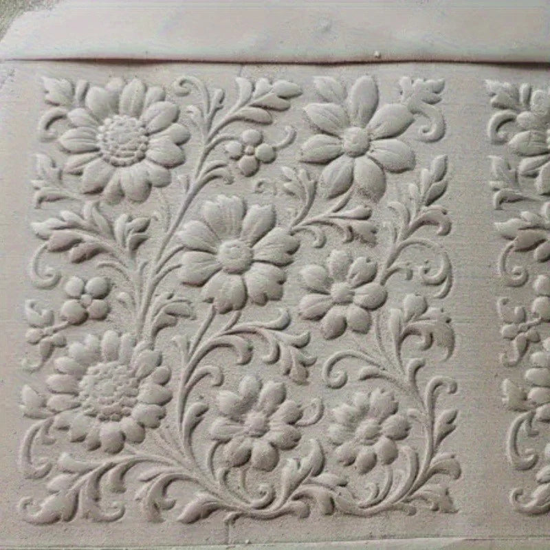 Victorian Daisy Vine Clay Roller | Floral Texture Craft Tool Clay Texture Roller QXL