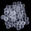 50-Set KAM T5 Clear Resin Snap Buttons 12mm Press Studs Snap Button Fasteners QXL onesize