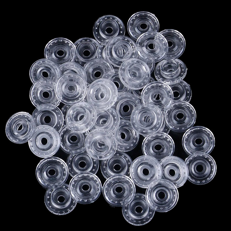 50-Set KAM T5 Clear Resin Snap Buttons 12mm Press Studs Snap Button Fasteners QXL onesize