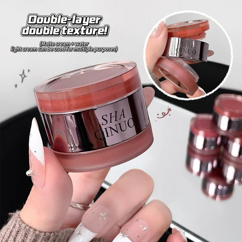 3-in-1 Cream Blush, Lip Gloss & Eye Makeup | Matte Finish Multi-Use Cream Blush QXL