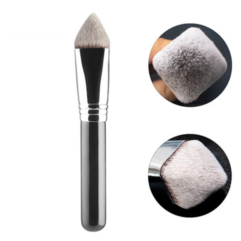 MOZHOU Kabuki Foundation Brush | Vegan Synthetic Tapered Foundation Makeup Brush QXL
