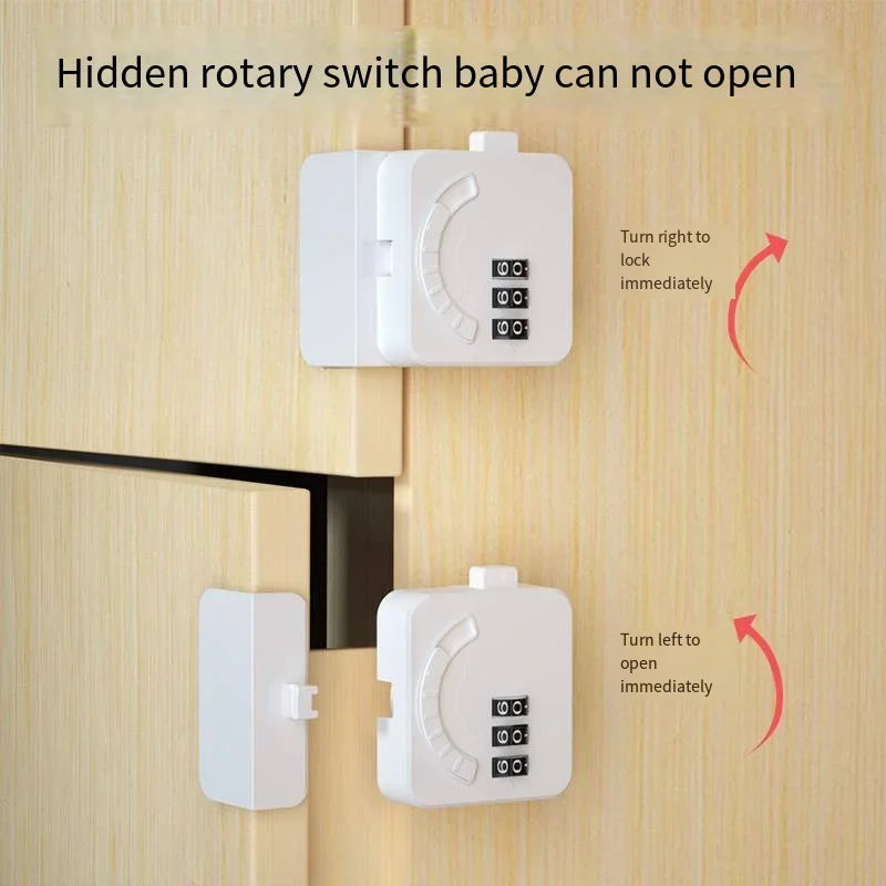 Baby Safety Drawer & Cabinet Locks | Anti-Pinch Buckle 1/3-Pack Baby Cabinet Lock QXL