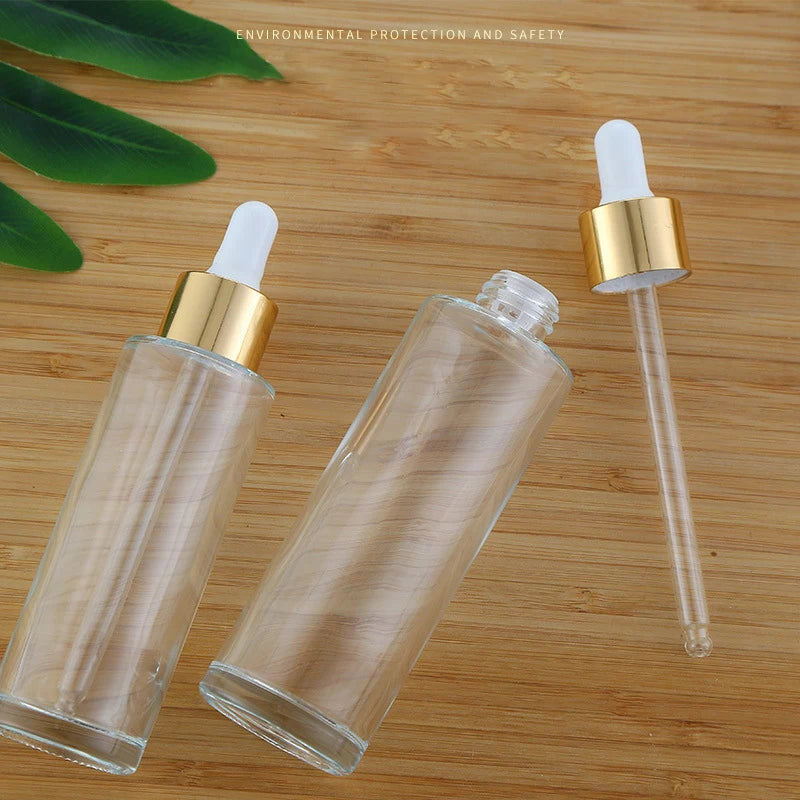 Clear Glass Dropper Bottles 20ml–100ml | Essential Oil Storage Glass Dropper Bottle QXL