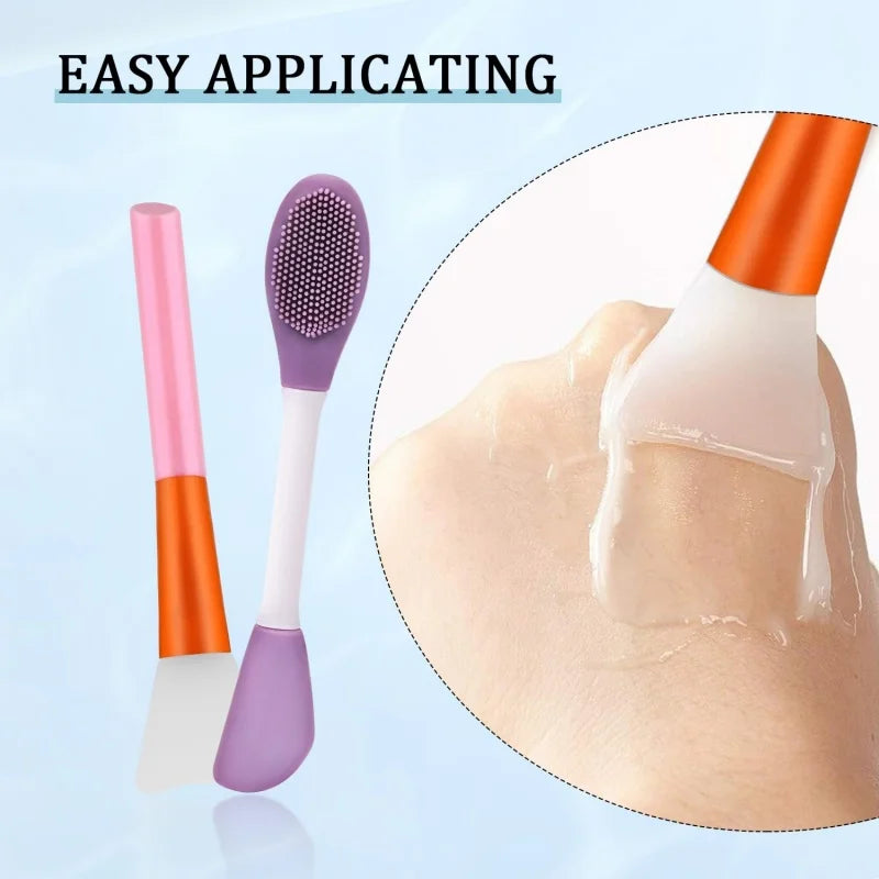 6-Piece Silicone Face Scrubber & Mask Applicator Set Silicone Face Scrubber QXL