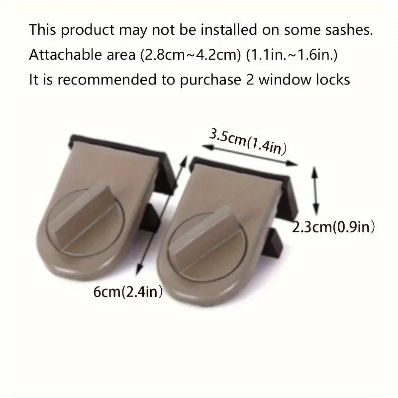 Adjustable Aluminum Sliding Window Safety Lock | Child Secure Window Safety Lock QXL