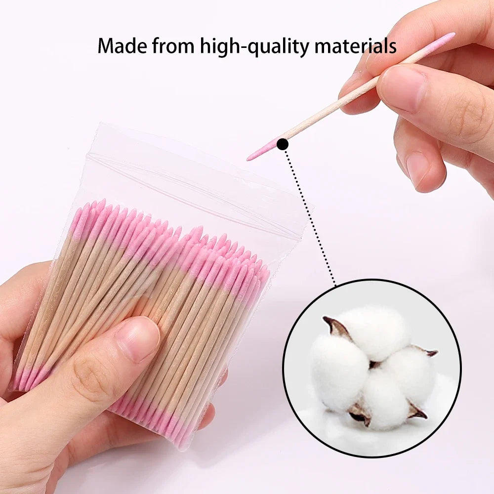 Wooden Cotton Swab Nail Polish Corrector Sticks | 1–10 Pack Nail Corrector Swabs QXL