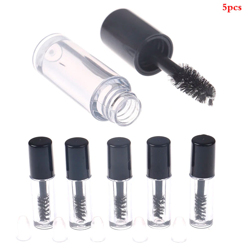 Refillable Empty Mascara Tubes with Wand | 5-Pack 0.8ml Mascara Refill Bottle QXL