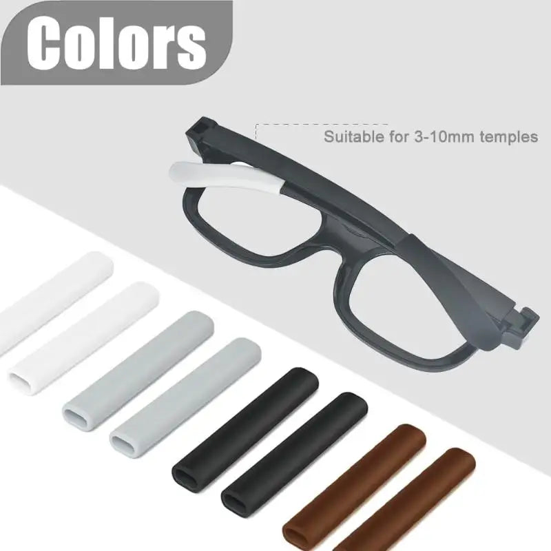 Silicone Glasses Ear Hook Covers | Anti-Slip Temple Tips 2-Pack Eyewear Accessories QXL