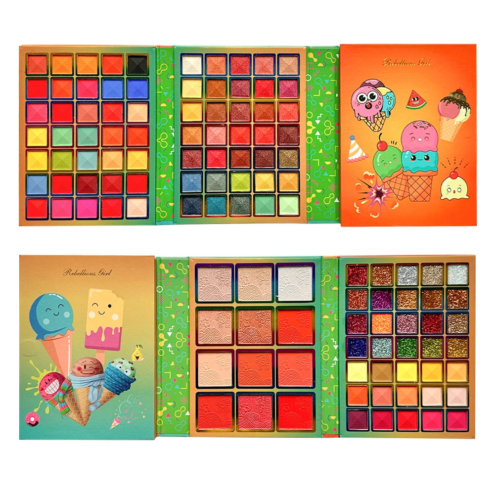 117-Color Foldable Eyeshadow Palette | Matte Shimmer Glitter Eyeshadow Palette QXL All in One