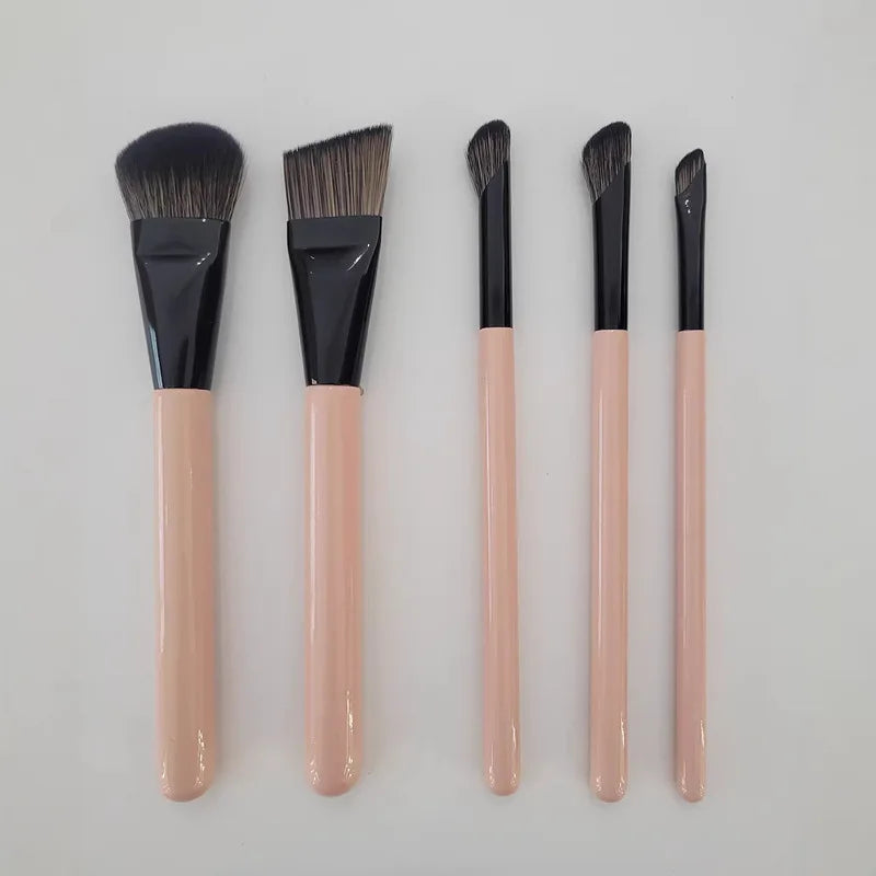 5-Piece Makeup Brush Set | Blush, Foundation & Eyeliner Makeup Brush Set QXL