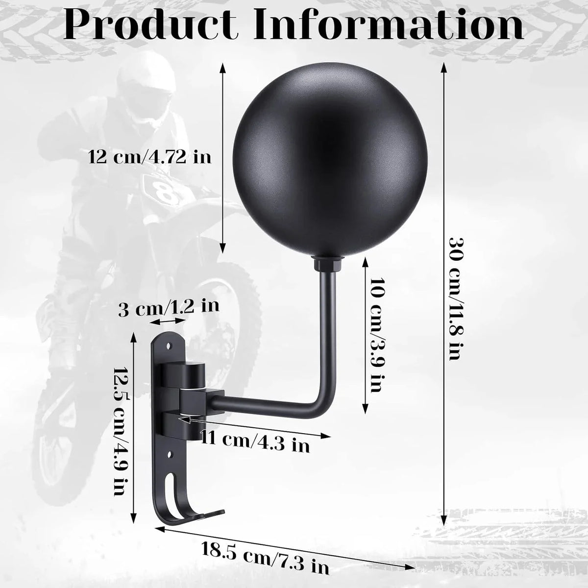 Wall Mount Helmet Holder | 180° Rotating Multi-Hook Rack Helmet Wall Rack QXL