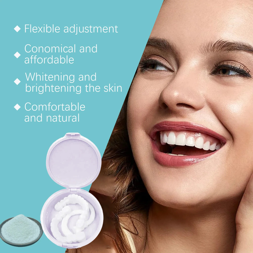 Snap-On Smile Veneers | Adjustable Fake Teeth Cover Set Snap-On Dental Veneers QXL