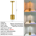 Nordic Cordless LED Desk Lamp | Touch Dimmer, USB Rechargeable Rechargeable Table Lamp QXL Gold