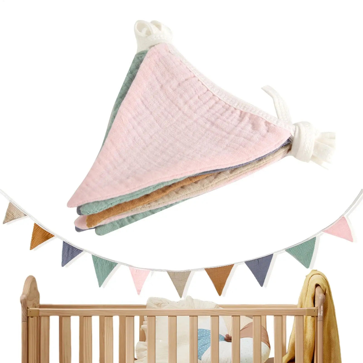 Colorful Triangle Bunting Banner – Party & Wedding Garland Party Bunting Banner QXL