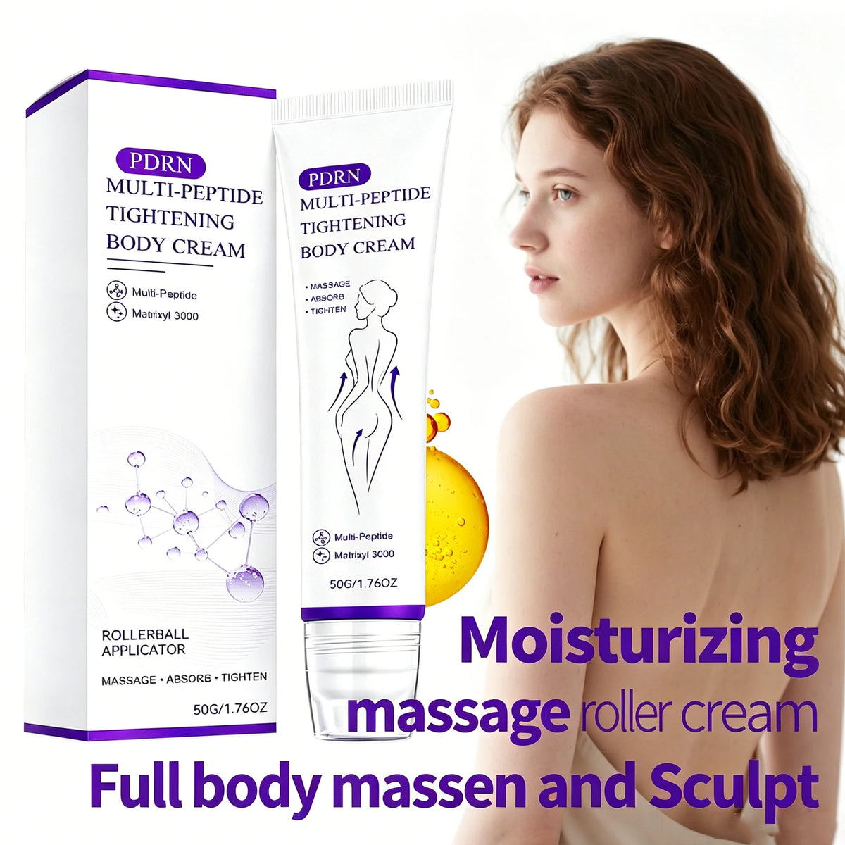 Moisturizing Roller Cream | Hydrating Body & Neck Skin Care Body Roller Cream QXL