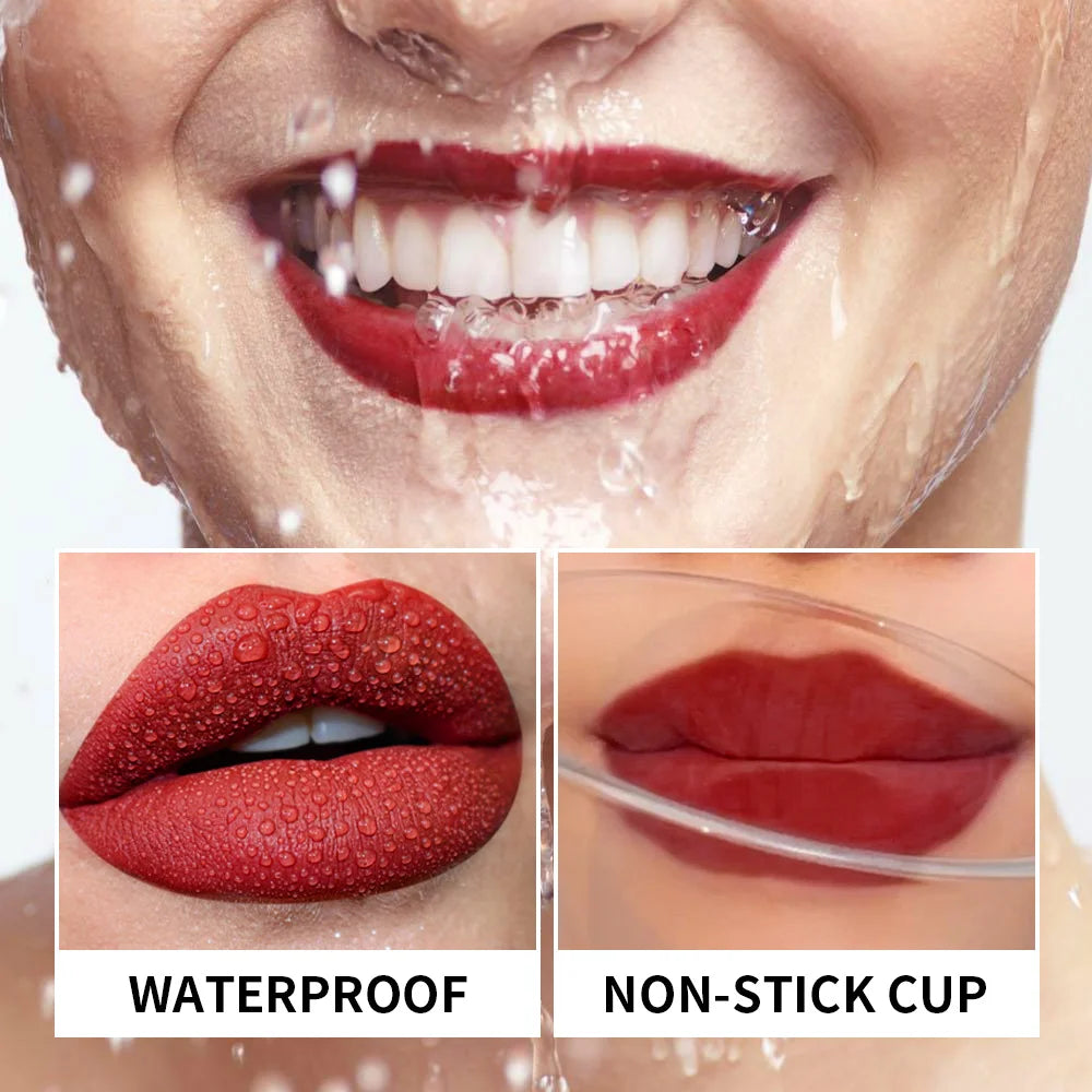 Matte Lip Tint & Blush | Hydrating Shea Butter Lipstick 6 Shades Matte Lip Tint QXL