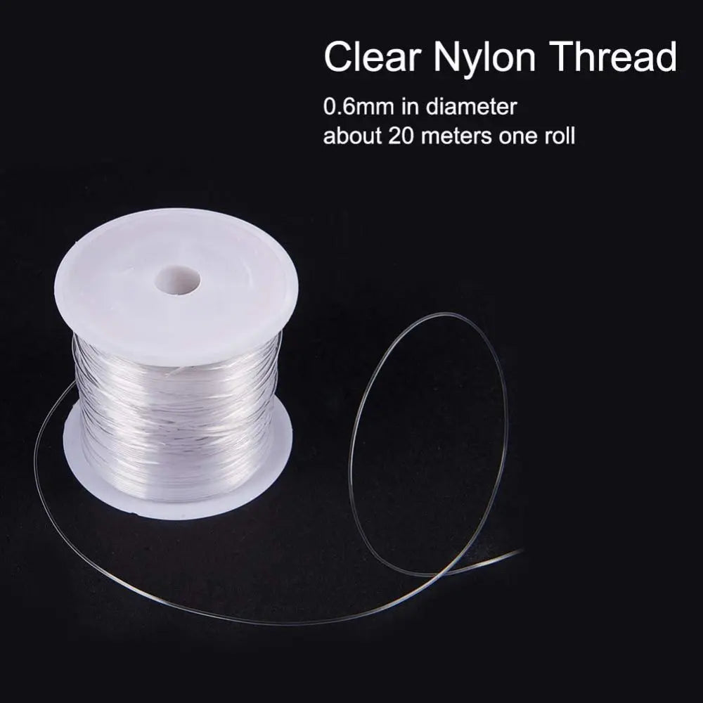 Clear Nylon Thread 0.25mm – 110 Yards Invisible Monofilament Cord Jewelry Beading Cord QXL AECH04-01266