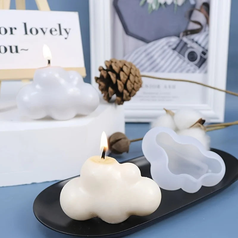 3D Cloud Silicone Mold for Candle & Soap Making | DIY Craft Candle Making Mold QXL