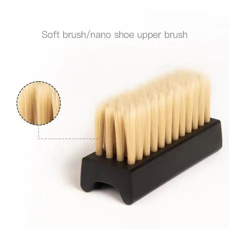 Nylon Shoe Brush Set | Soft & Firm Bristles – Sports & Leather Shoe Cleaning Brush QXL