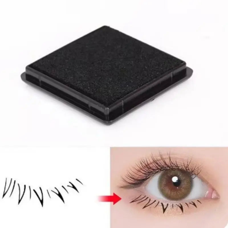 Lower Lash Stamp Eyeliner Seal Ink | False Lash Makeup Tool Lash Stamp Eyeliner QXL 2pc black