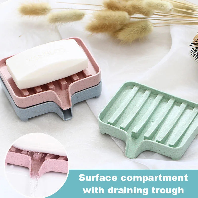 Wheat Straw Draining Soap Dish | Bathroom Soap Holder Soap Dish QXL