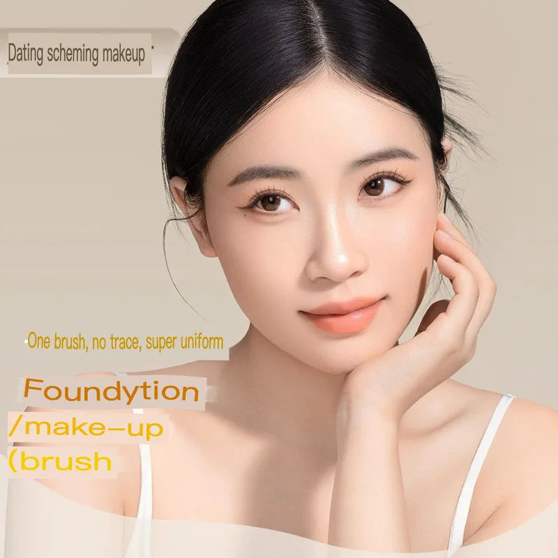 Ultra-Thin Angled Flat Foundation Brush | Seamless Blending Foundation Makeup Brush QXL
