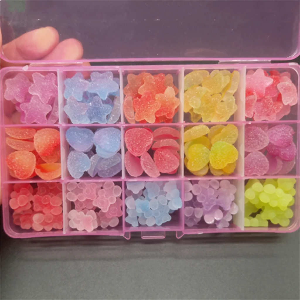 Kawaii Gummy Bear Resin Nail Art Charms | 3D DIY Decoration Nail Art Charms QXL