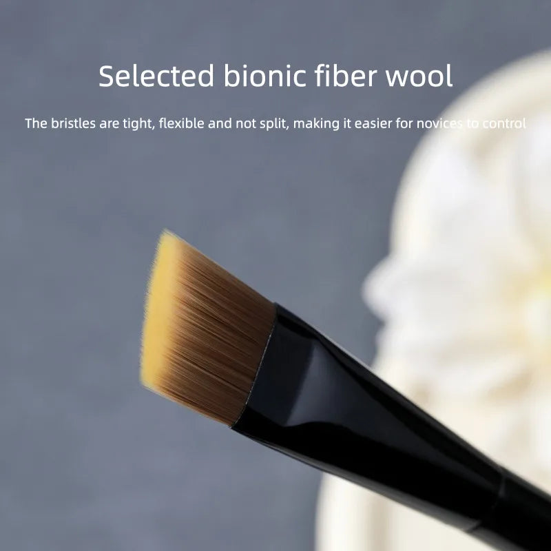 Flat Head Foundation Brush | Soft Synthetic Bristles & Wood Handle Foundation Makeup Brush QXL
