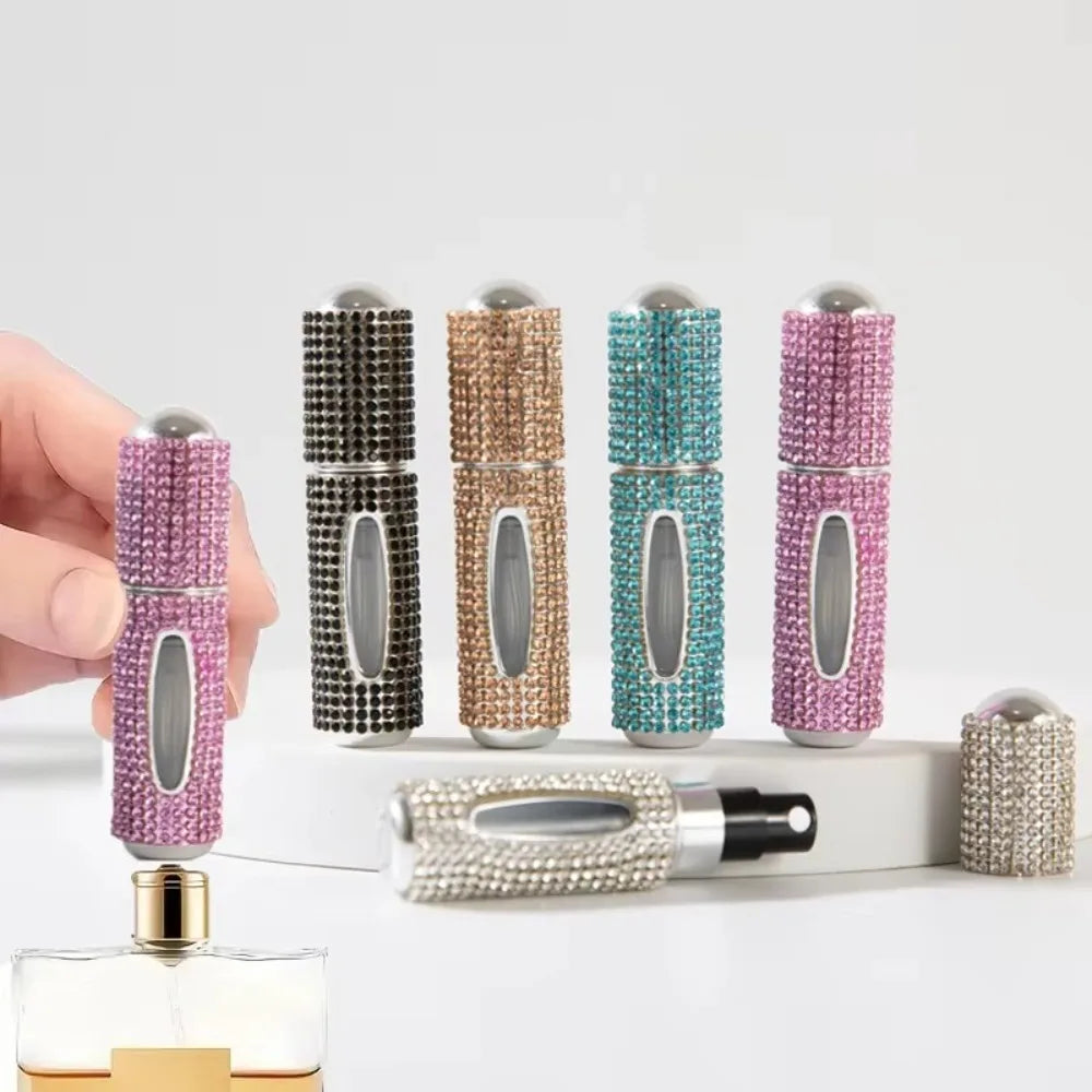 5ml Crystal Glitter Refillable Perfume Atomizer Spray Bottle Perfume Atomizer QXL
