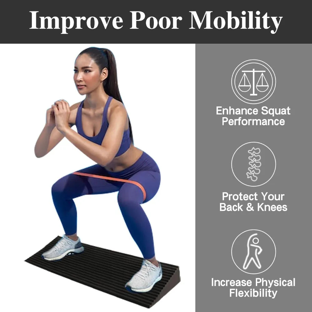 Large EVA Slant Board | 45° Heel Elevated Squat Wedge Squat Wedge Board QXL