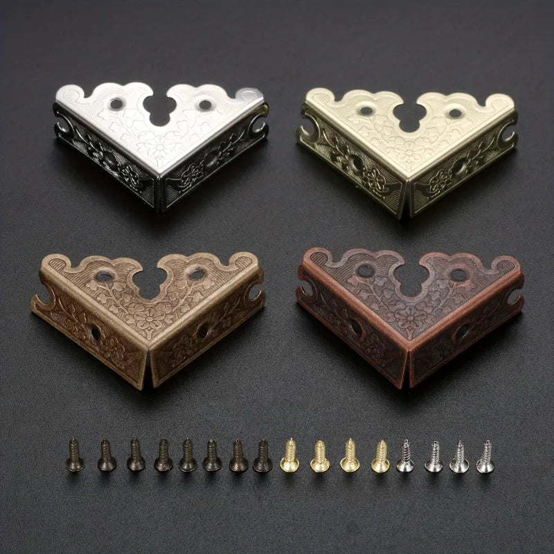 8-Pack 34mm Metal Box Corner Protectors – Decorative Iron Box Corner Protectors QXL