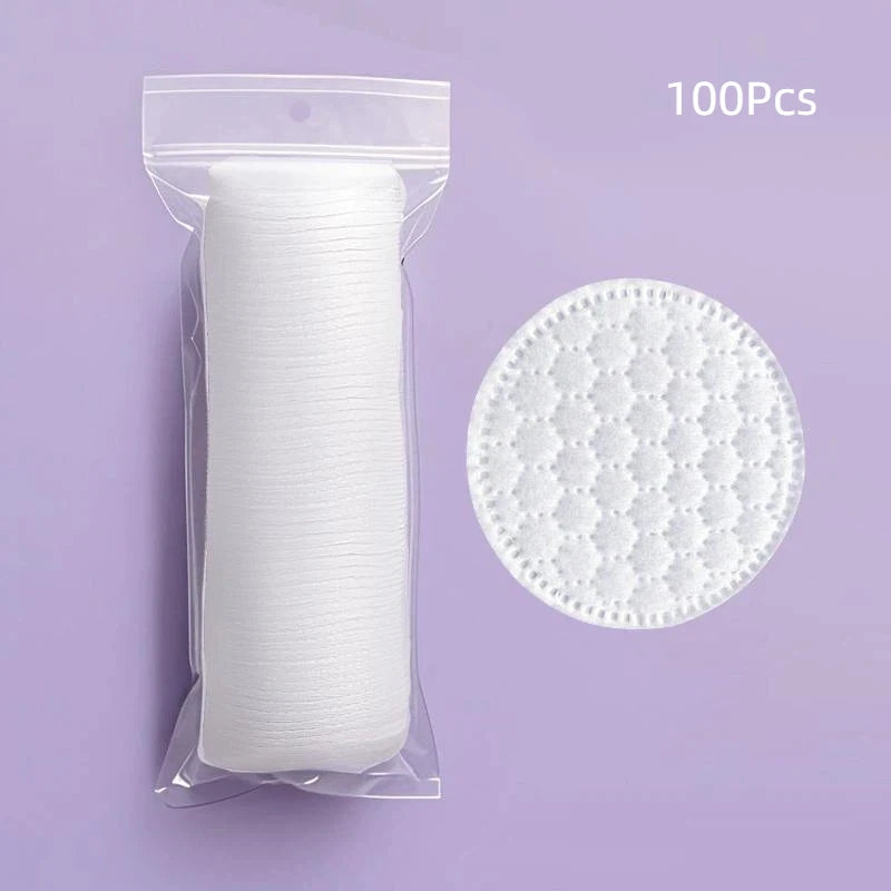 Pearl Notched Cotton Pads | Soft Disposable Makeup Remover Rounds Makeup Remover Pads QXL tran Honeycomb