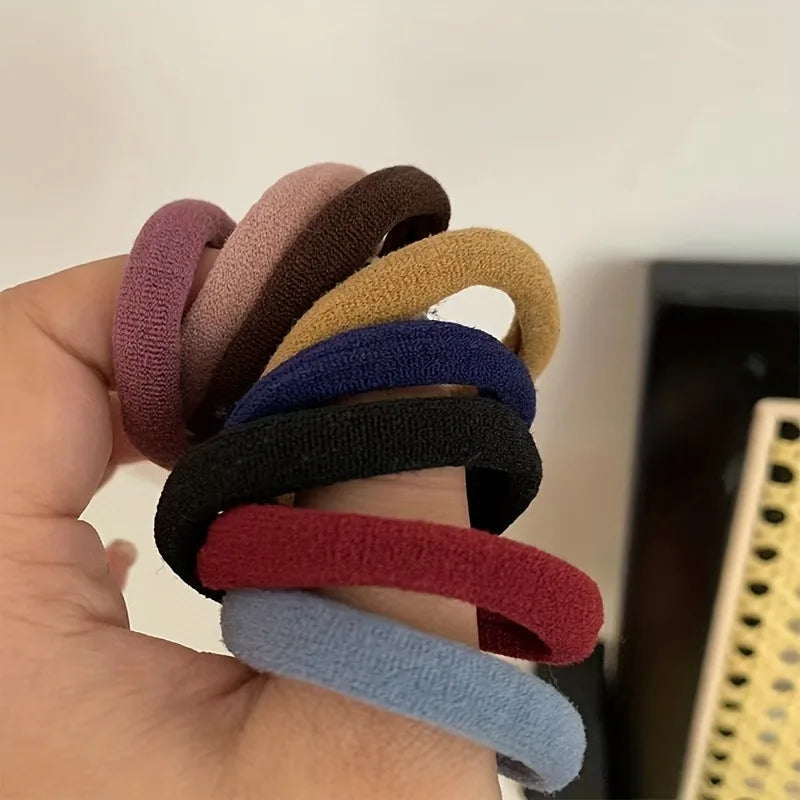 50-Pack Candy Color Nylon Scrunchies – Hair Ties for Women Scrunchie Hair Ties QXL