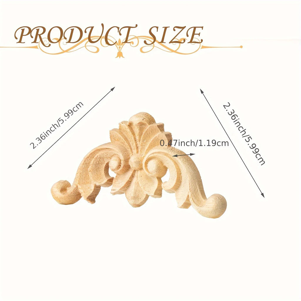 Wooden Corner Carving Decals 10/20-Pack | DIY Furniture Decor Wood Decorative Appliqué QXL