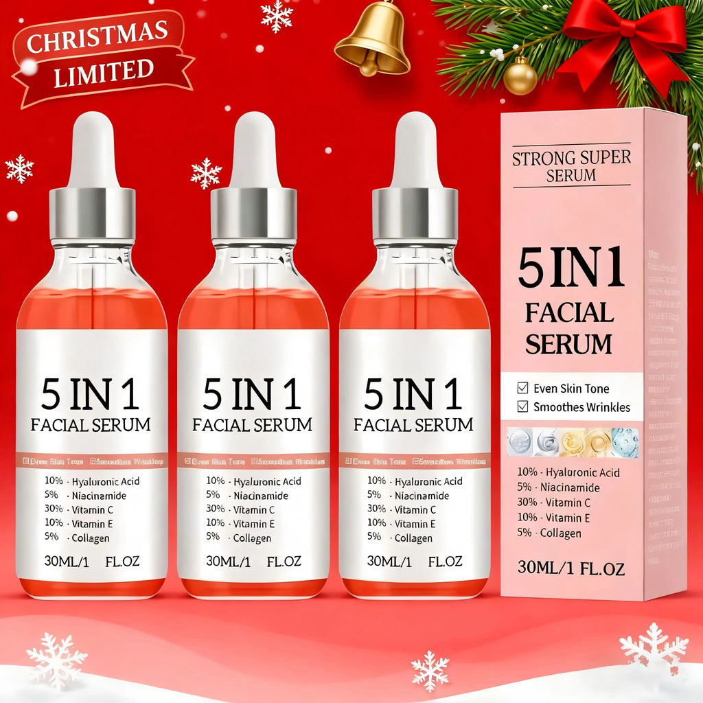 5-in-1 Vitamin C Face Serum | Niacinamide & Hyaluronic Acid Vitamin C Face Serum QXL