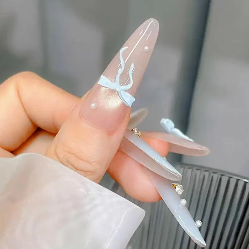 3D Rabbit & Bow Silicone Nail Art Mold | Gel Acrylic Mold Silicone Nail Mold QXL