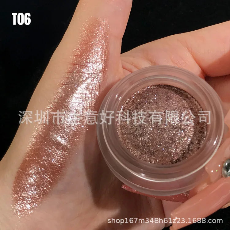 Metallic Creamy Single Eyeshadow | Diamond Shimmer 14 Shades Metallic Eyeshadow QXL T06 plasti