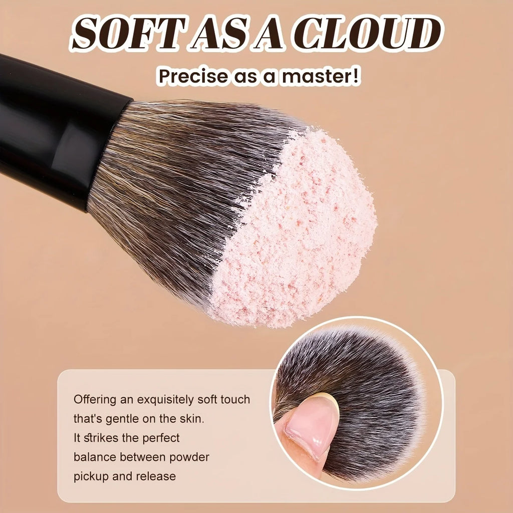 LUXEBLEND 3-Pc Makeup Brush Set – Foundation, Blush & Concealer Makeup Brush Set QXL