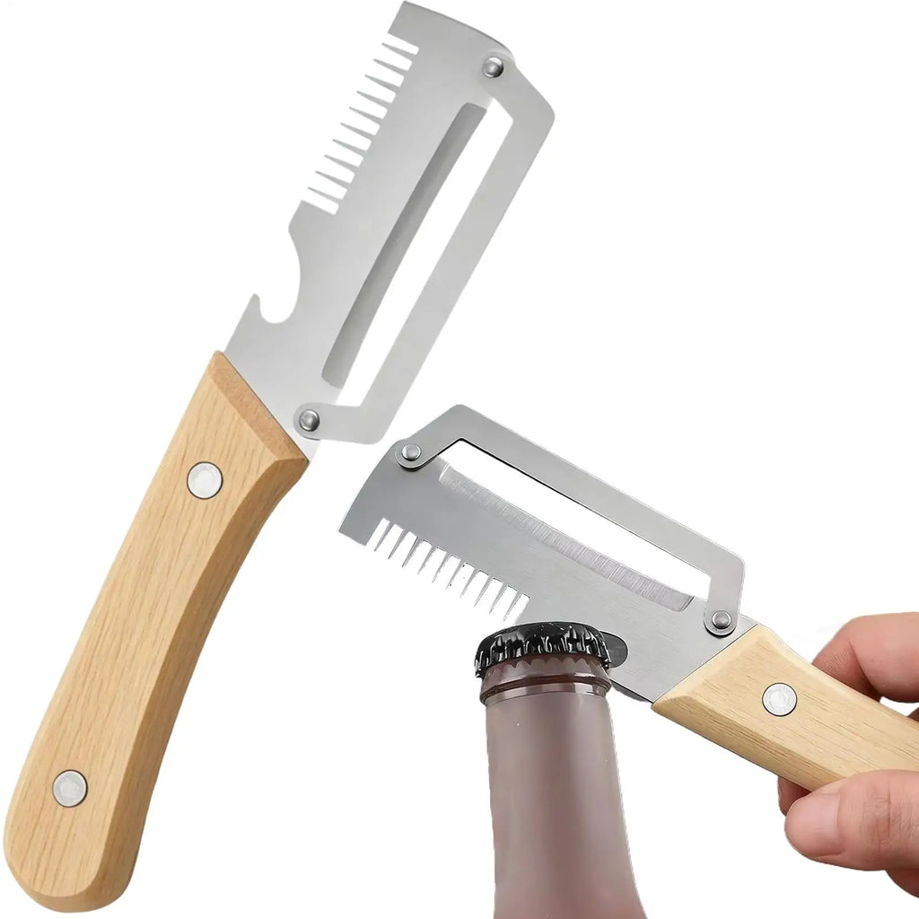 Stainless Steel Vegetable Peeler Wooden Handle | 2-Pack Vegetable Peeler Set QXL