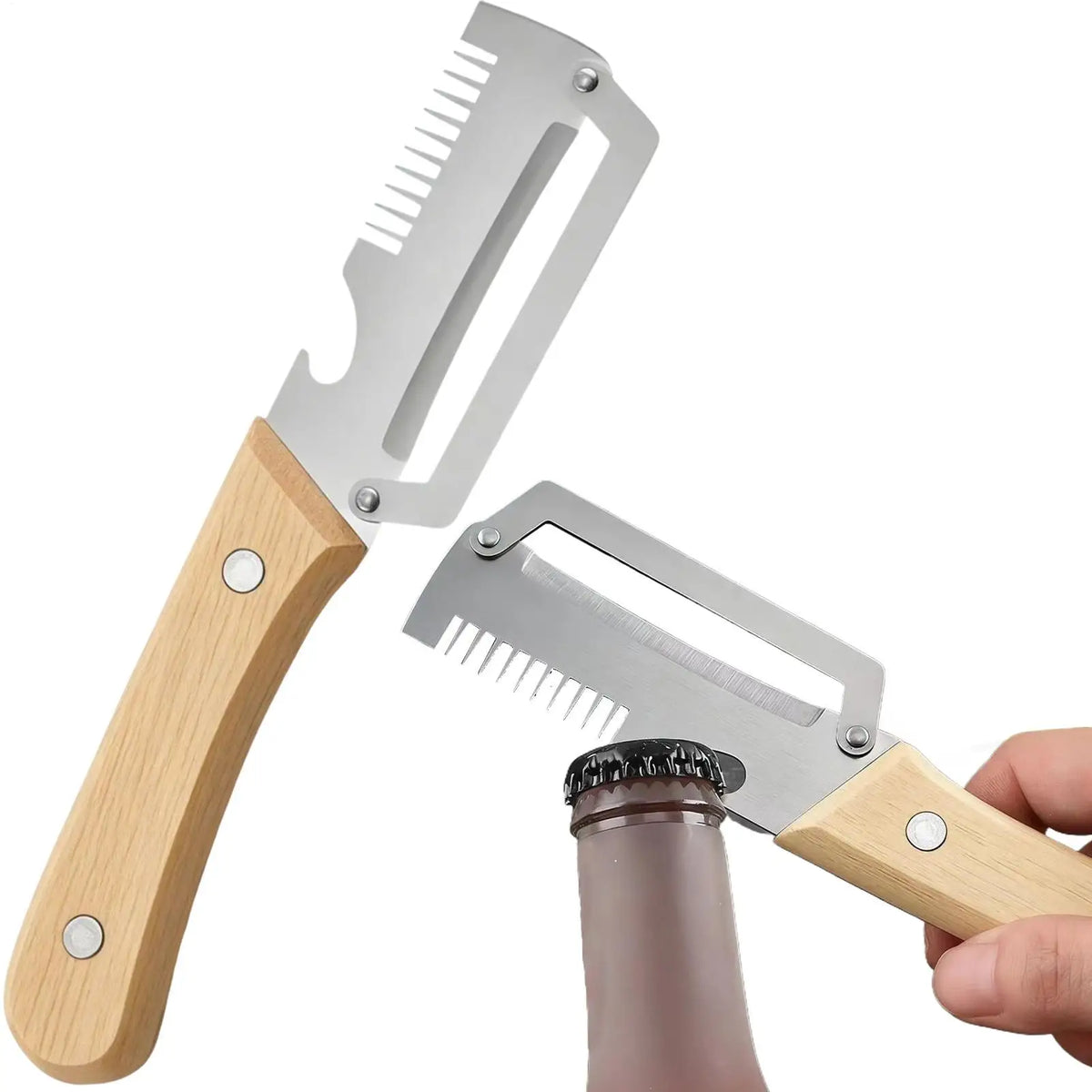 Stainless Steel Vegetable Peeler Wooden Handle | 2-Pack Vegetable Peeler Set QXL