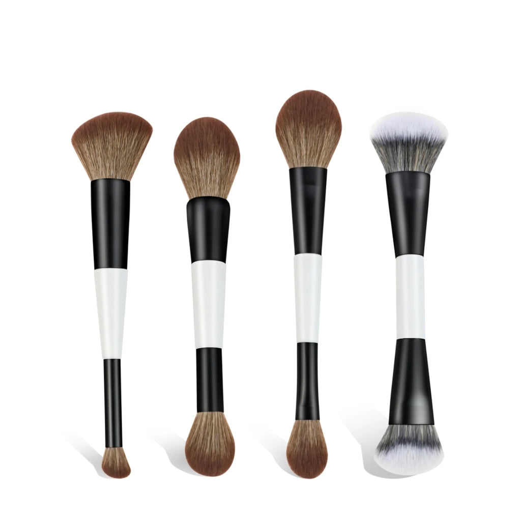 4-Piece Double-Ended Makeup Brush Set | 8 Functions Makeup Brush Set QXL 4Zhi 3Zong 1Hua