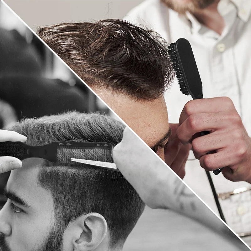Double-Sided Beard Styling Comb & Brush | Barber Tool Beard Styling Comb QXL