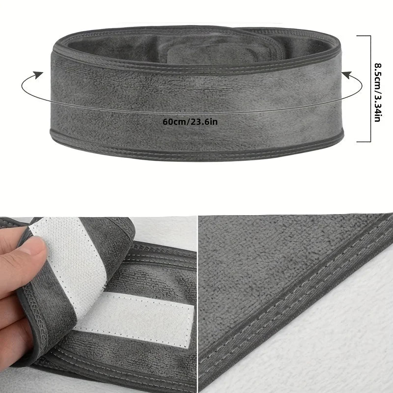 Women's Adjustable Wide Headband – Spa, Makeup & Yoga Wide Hair Headband QXL