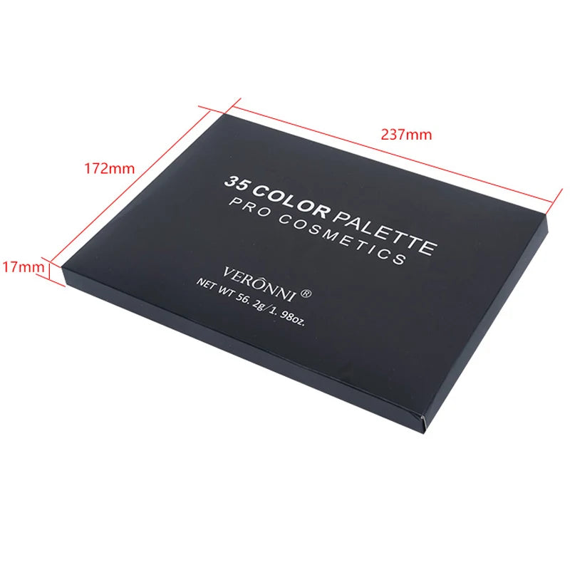 VERONNI 35-Color Glitter Metallic Eyeshadow Palette | Shimmer Eyeshadow Palette QXL